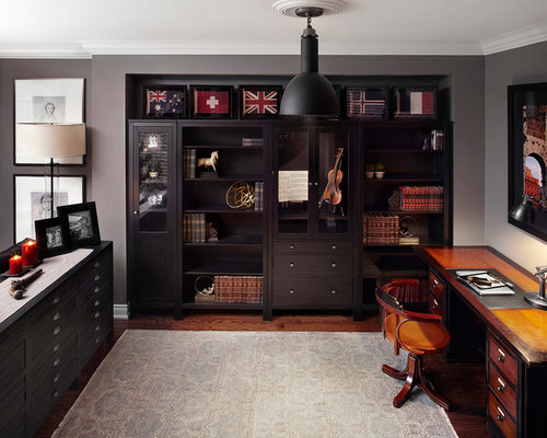 Transitional Home Office Design Ideas, Remodels & Photos