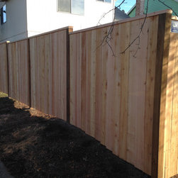 Solid Cedar Fence - Home Fencing And Gates