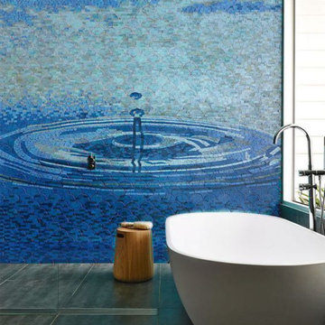 Waterdrop Ruffle Marble Mosaic I Mozaico