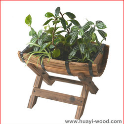 Raised Garden Beds Antique Wooden Barrel Design - Outdoor Pots And Planters