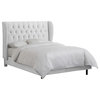 Tufted Bed w Foam Padding in White (King)