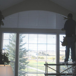 Arch Shaped PolyCore Shutter install - Interior Shutters