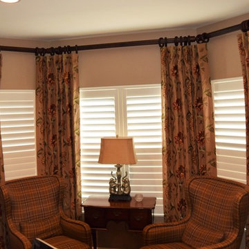 Lakewood Eclectic Bay Window Drapery Installation