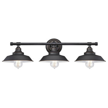 Westinghouse 63434-48 Iron Hill 3-Light Indoor Wall Fixture, Oil Rubbed Bronze