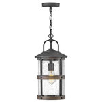 Hinkley - Hinkley 2682DZ-LL Lakehouse - 1 Light Medium Outdoor Hanging Lantern in Coastal - The look is relaxed, but the components of LakehouLakehouse 1 Light Me Aged Zinc Clear Seed *UL: Suitable for wet locations Energy Star Qualified: n/a ADA Certified: n/a  *Number of Lights: 1-*Wattage:4w LED bulb(s) *Bulb Included:Yes *Bulb Type:LED *Finish Type:Aged Zinc