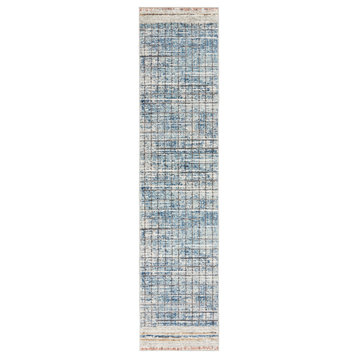 Nourison Quarry Qua13 Vintage / Distressed Rug, Blue, 2'2"x10'0" Runner