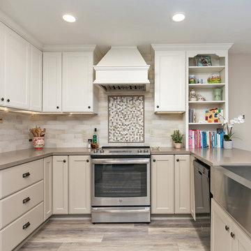 A wine enthusiasts kitchen with a french cafe feel