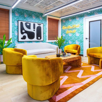 Eclectic & bright waiting room project