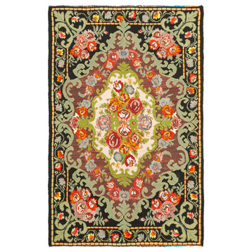 Rug N Carpet - Handmade Bessarabian 6' 7'' x 10' 0'' Antique Rose Kilim Rug