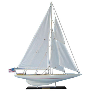 Wooden Intrepid Limited Sailboat Model, 27"