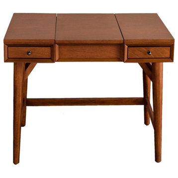 Alpine Furniture Flynn Wood Bedroom Vanity in Acorn (Brown)