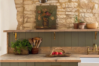 Inspiration for a rustic kitchen in Other.
