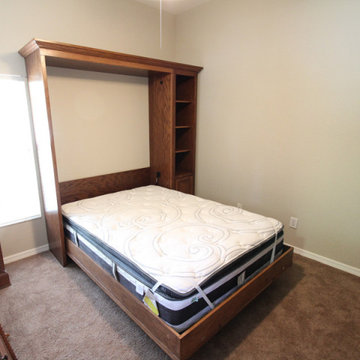Traditional Raised Panel Murphy Wall, Hidden Panel Desk, Side Cabinet