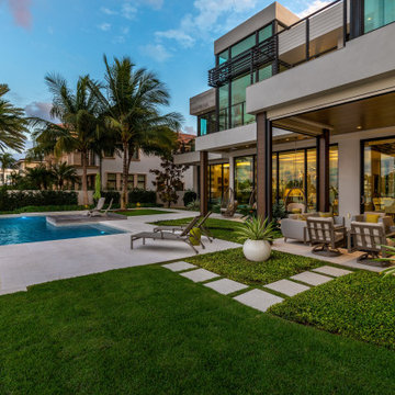 Luxurious Building With a Swimming Pool, Modern House, Remodeling Ideas