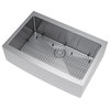 33"x22" Single Bowl Stainless Steel Kitchen Farmhouse Apron Front Sink, With Strainer and Grid