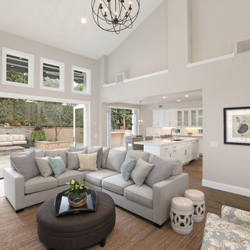 Traditional Family Room w/ Open Concept & Kitchen