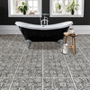 Charcoal Reo Peel and Stick Floor Tiles, Bolt