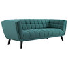 Alavar Upholstered Fabric Sofa/Teal
