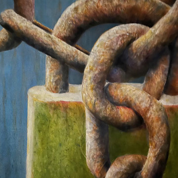 #1 20"x16" green lock