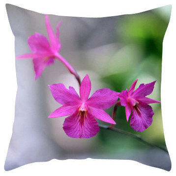 Pink Orchid Pillow Cover, 16x16