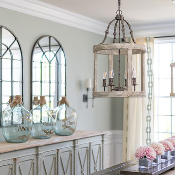 Double Arched Mirrors Dining Room