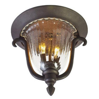 Gothic Ceiling Light, Textured Matte Black - Traditional - Flush-mount ...