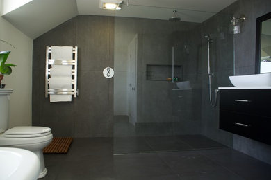 Bathroom - large modern bathroom idea in Toronto