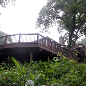 Waterfall deck and Rustic Screened Porch