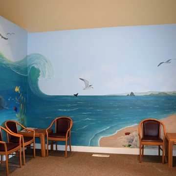 Ocean theme mural in Oregon City, Oregon