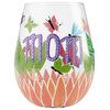 "Mom You Helped Me Fly" Stemless Wine Glass by Lolita