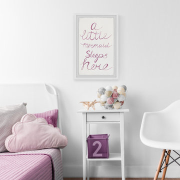 "A Little Mermaid Sleeps Here II" Framed Painting Print