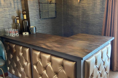 Inspiration for a contemporary home bar in Other.