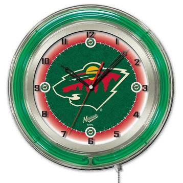 Minnesota Wild 19" Neon Clock