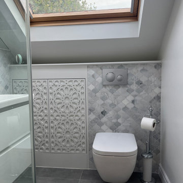 Luxurious marble loft shower room