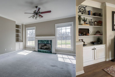 Inspiration for a french country living room remodel in Nashville