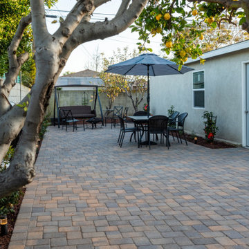 Private Courtyard Patio with Citrus Trees and Outdoor Seating | Manhattan Beach
