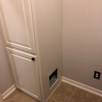 Laundry room flip / custom cat box entrance