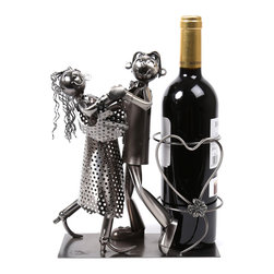 Dancing Couple Wine Presenter, 8 x 10.5 inches, Iron - Products