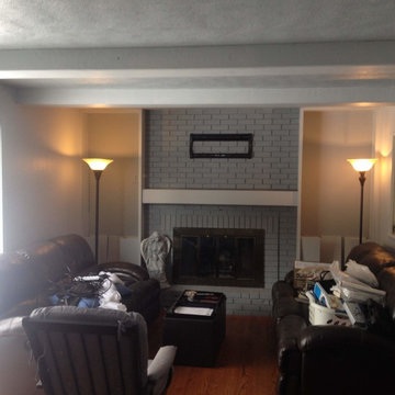 Brick Fireplace Makeover