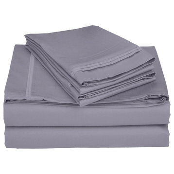 100% Egyptian Cotton Deep Fitted Bed Sheet, Wisteria, Full