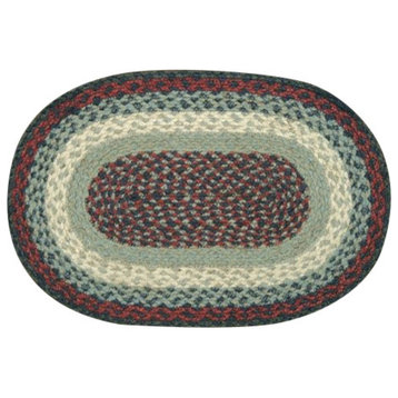 Blue and Burgundy Sample, 10"X15" Oval