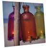 Beach Lanterns 15 X 15 LED Lighted Canvas Wall Hanging