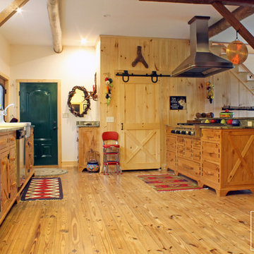 Custom Distressed Rustic Knotty Alder Kitchen