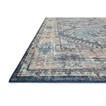 Skye Printed Area Rug by Loloi II, Denim/Natural, 3'6"x5'6"