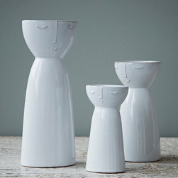 Visage vases by Hubsch - Vases
