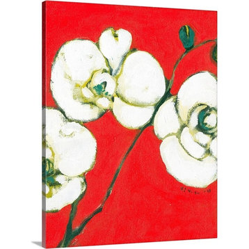 White Orchid Wrapped Canvas Art Print, 24"x30"x1.5"