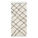 HOUSE DOCTOR - Tufted Black and Cream Berber Rug - This contemporary rug with it's on trend tufted geometric pattern is the perfect size for a hallway, bedroom or dining room.