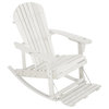 Zero Gravity Adirondack Rocking Chair With Table Set, White