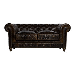 Bensington 77" Leather Upholstered Sofa - Sofas