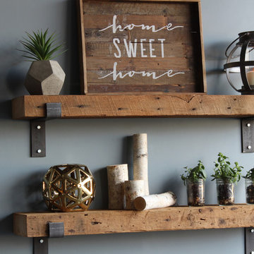 Industrial Reclaimed Barn wood Shelves